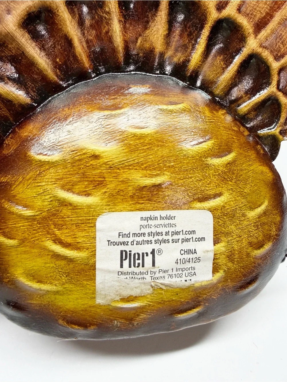 Pier 1 Metal Turkey Napkin Holder